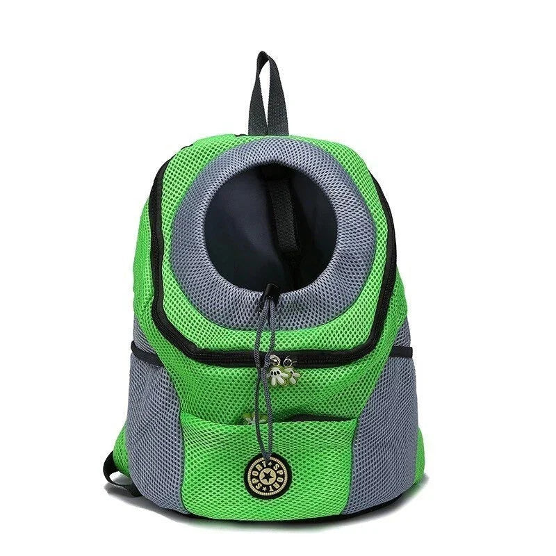 Dog Transport Backpack with Safety Harness and Ventilation