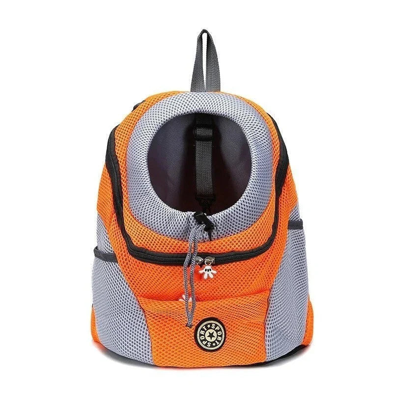 Dog Transport Backpack with Safety Harness and Ventilation
