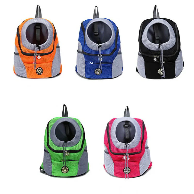 Dog Transport Backpack with Safety Harness and Ventilation