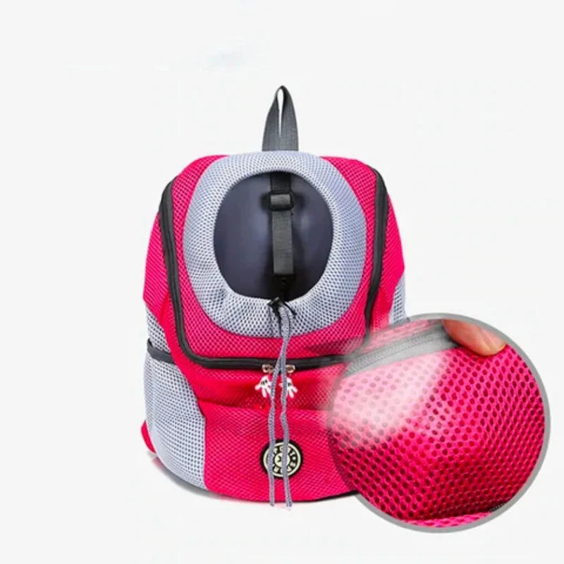 Dog Transport Backpack with Safety Harness and Ventilation