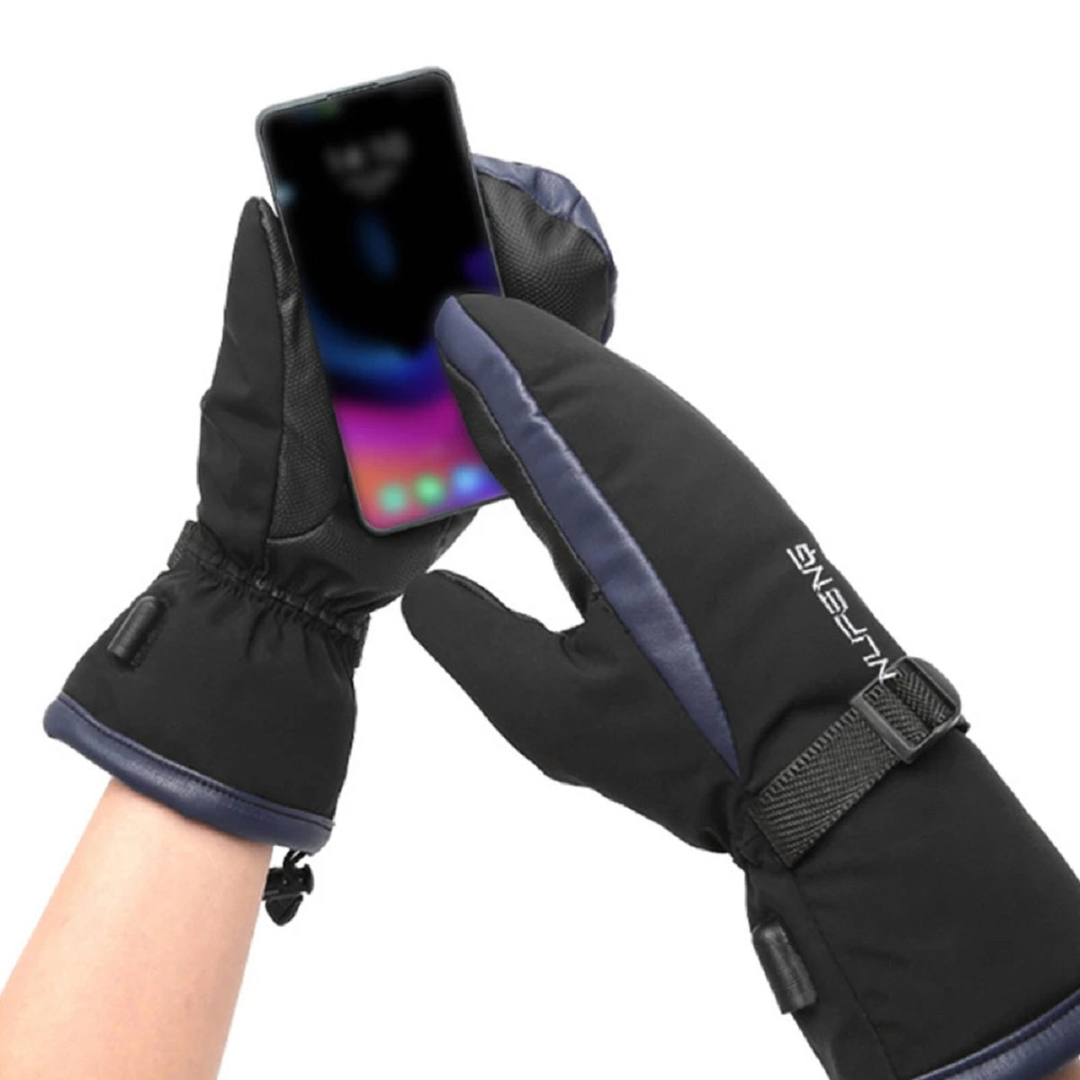 USB Rechargeable Waterproof Heated Mittens with Double-Sided Heating