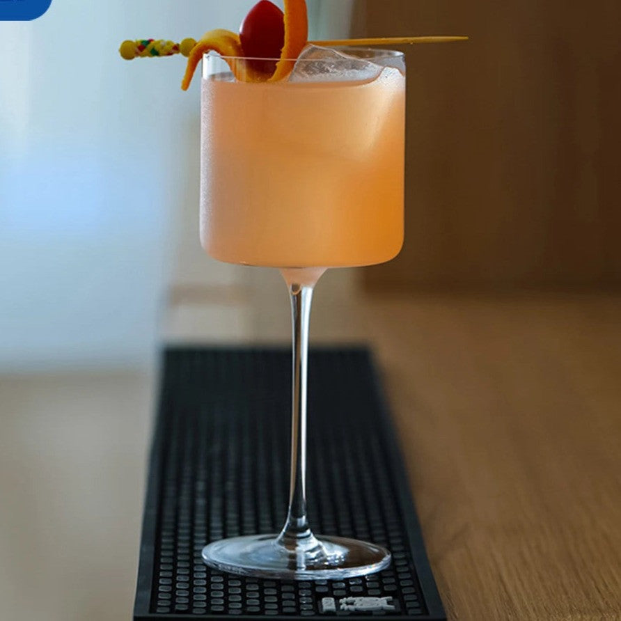 Square Highball Cocktail Glasses - Crystal Design for Enhanced Grip and Style