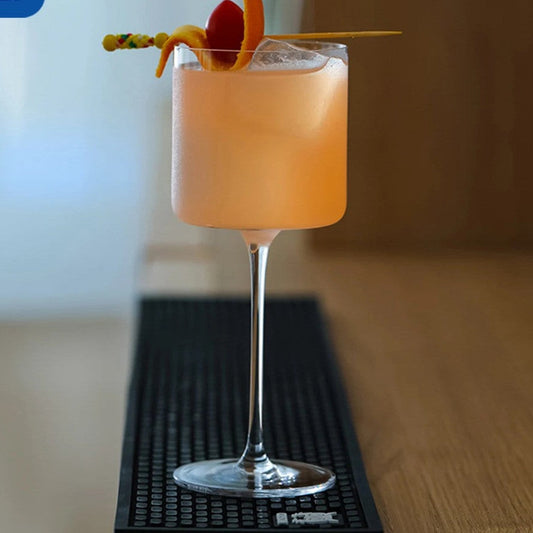 Square Highball Cocktail Glasses - Crystal Design for Enhanced Grip and Style