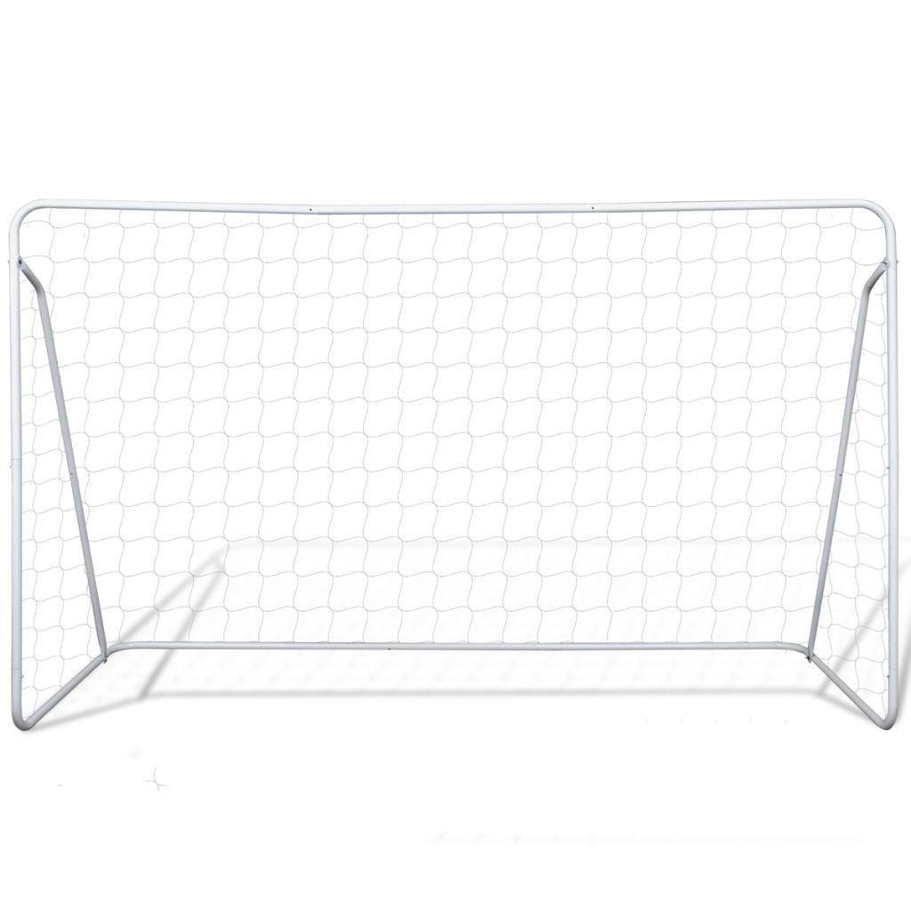 Steel Soccer Goal Set with Durable Net and Ground Hooks
