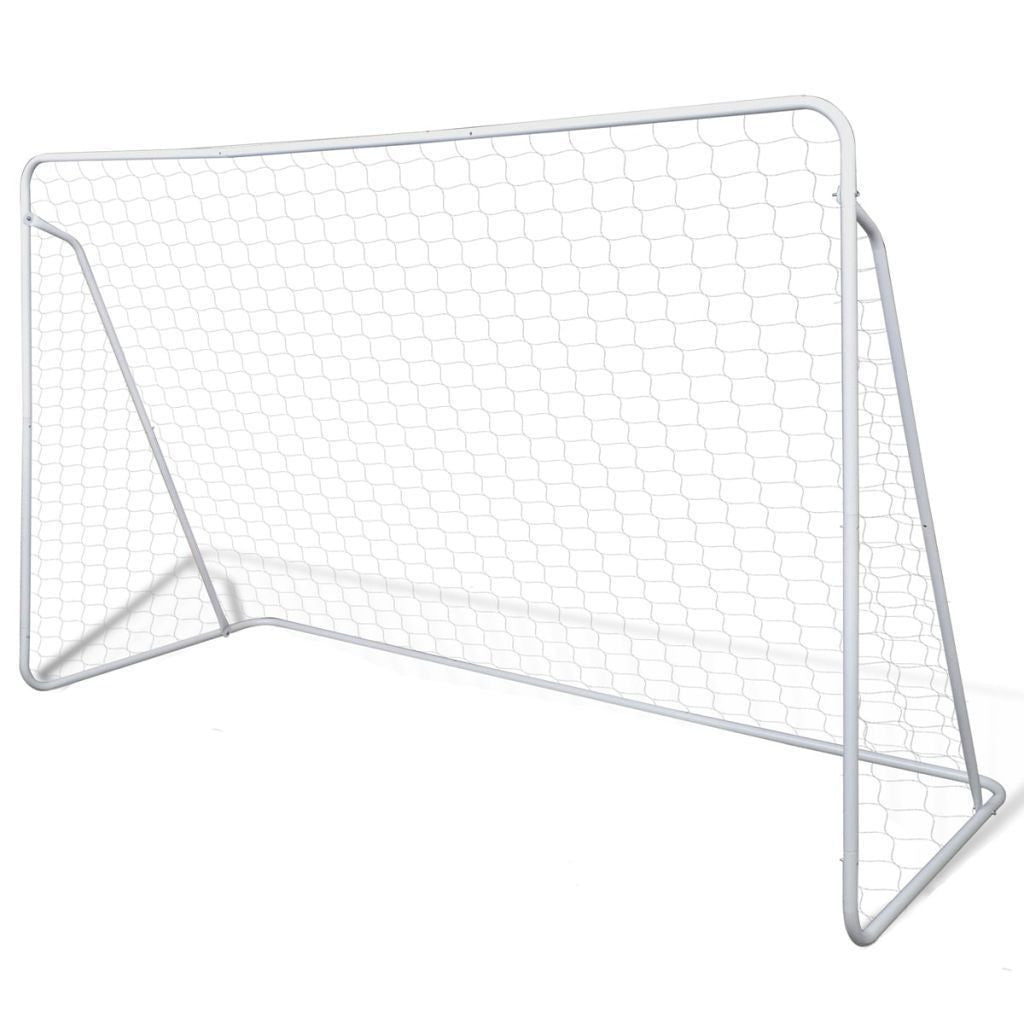 Steel Soccer Goal Set with Durable Net and Ground Hooks