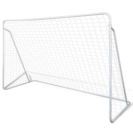 Steel Soccer Goal Set with Durable Net and Ground Hooks