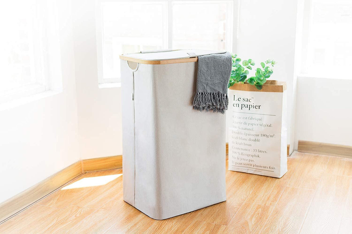 Bamboo Laundry Hamper with Spacious Design