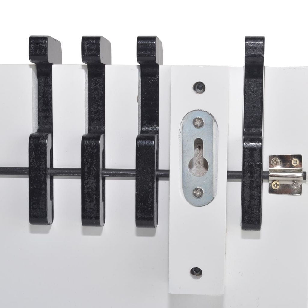 Piano Keyboard Wall-Mounted Coat Rack with Foldable Hooks