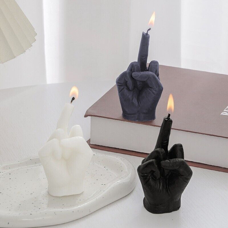 Middle Finger Candle - Unique Humorous Decorative Candle