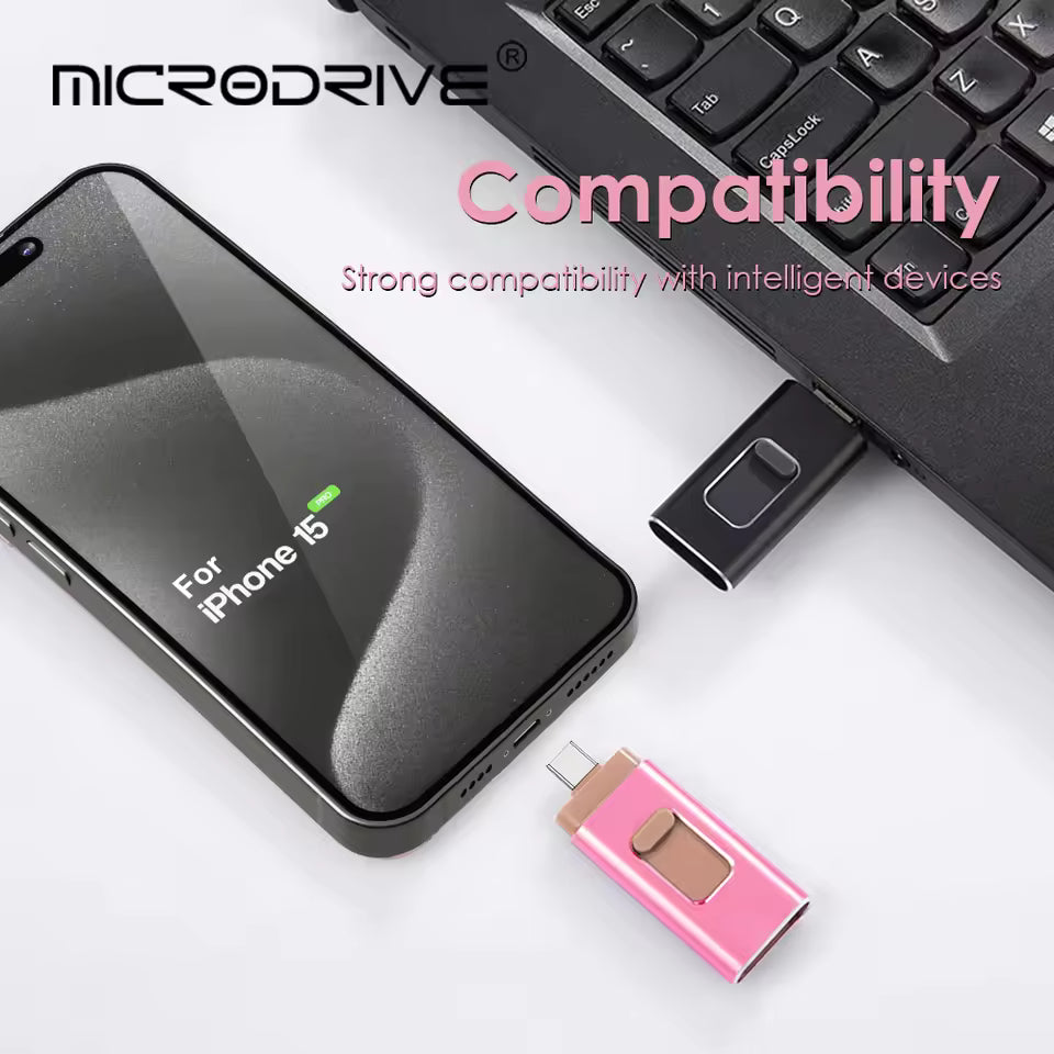 4-in-1 USB Storage Device with 1TB or 2TB Capacity