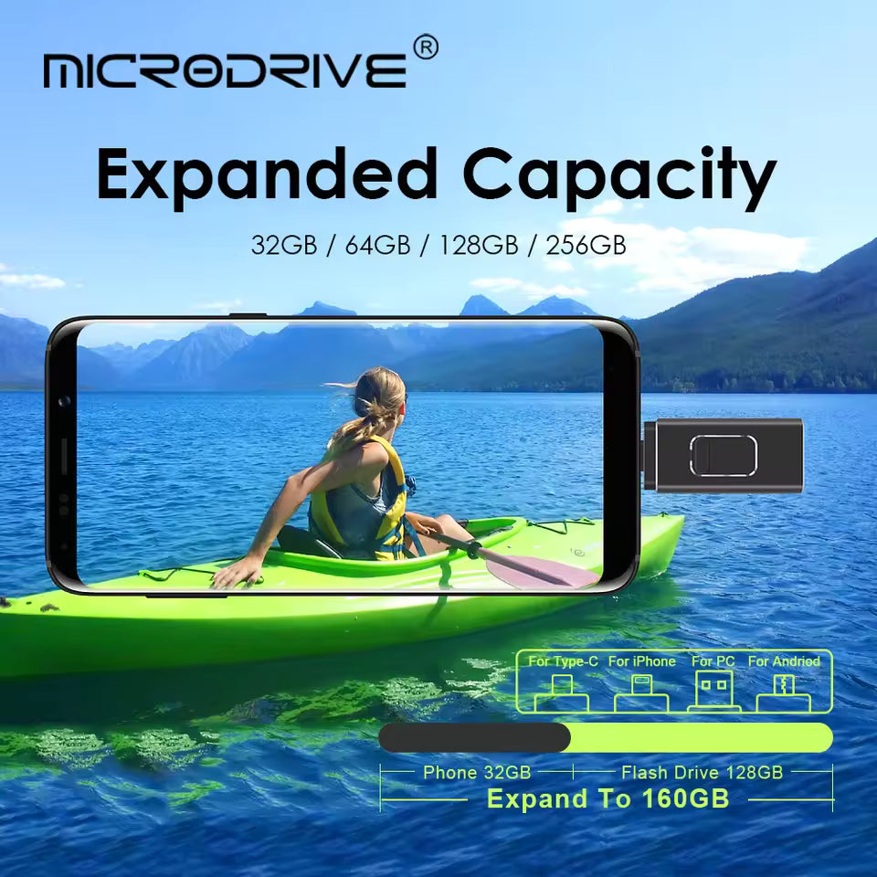 4-in-1 USB Storage Device with 1TB or 2TB Capacity