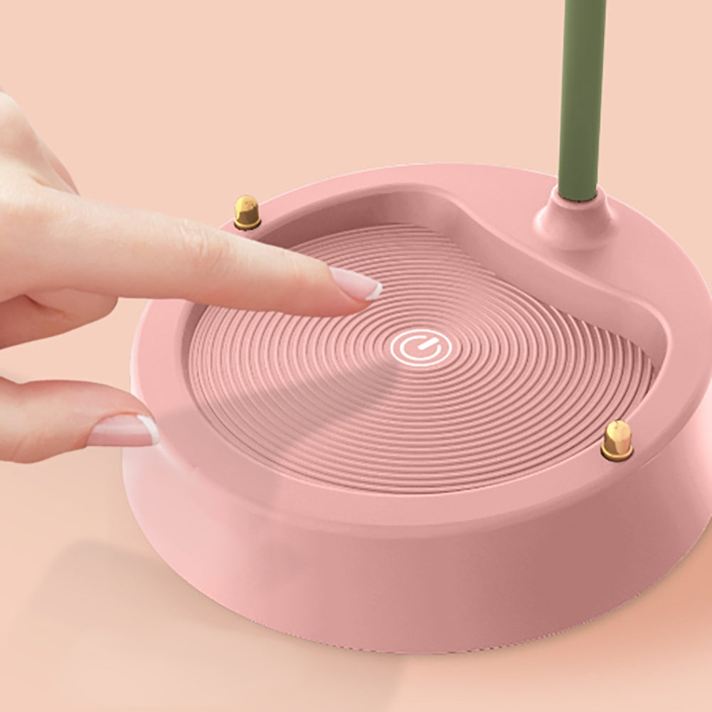 Touch-Sensitive LED Desk Lamp with Flower Petal Shade