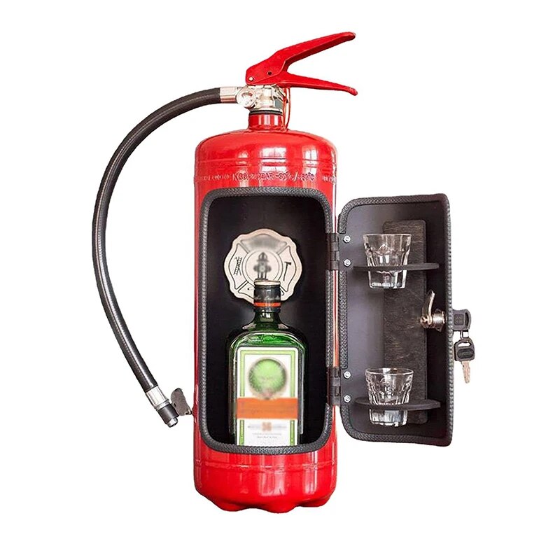 Discreet Fire Extinguisher Beverage Storage Minibar