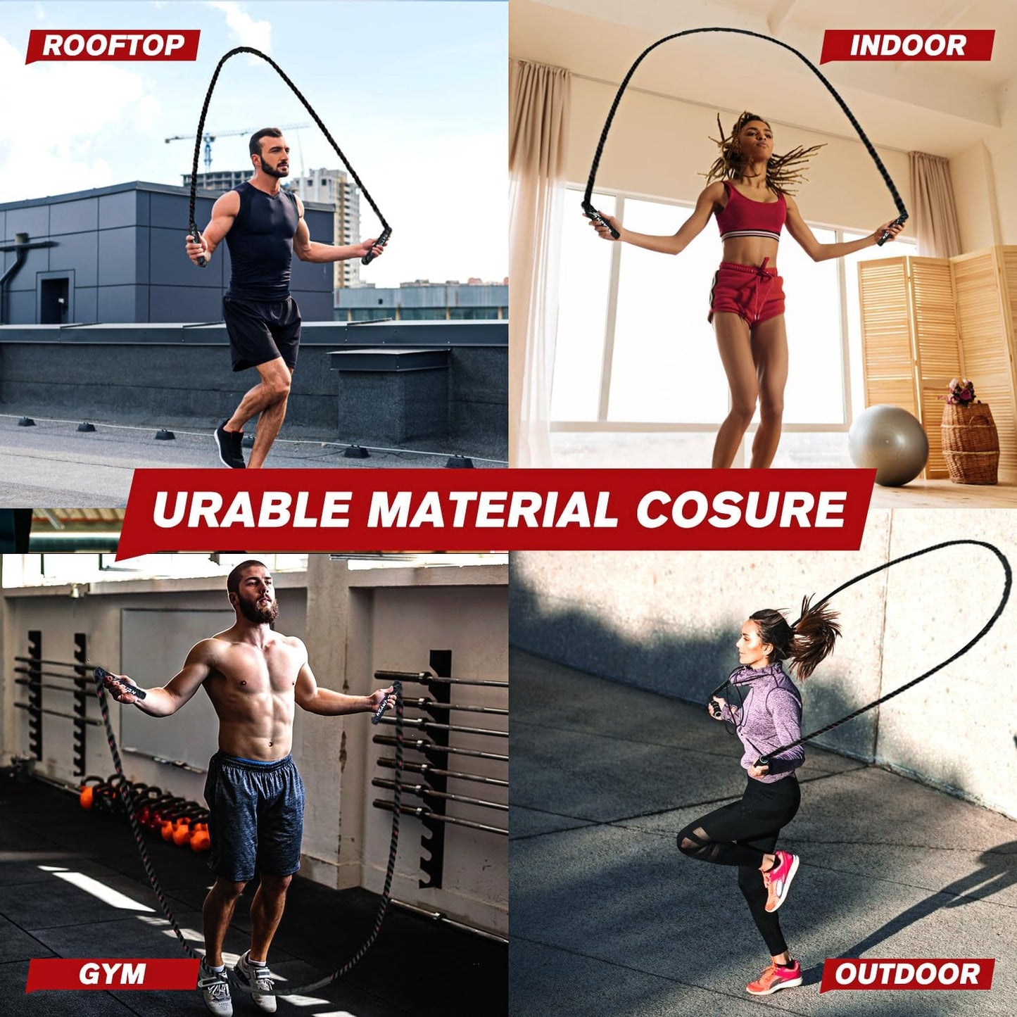 Adjustable Training Jump Rope for Strength and Conditioning