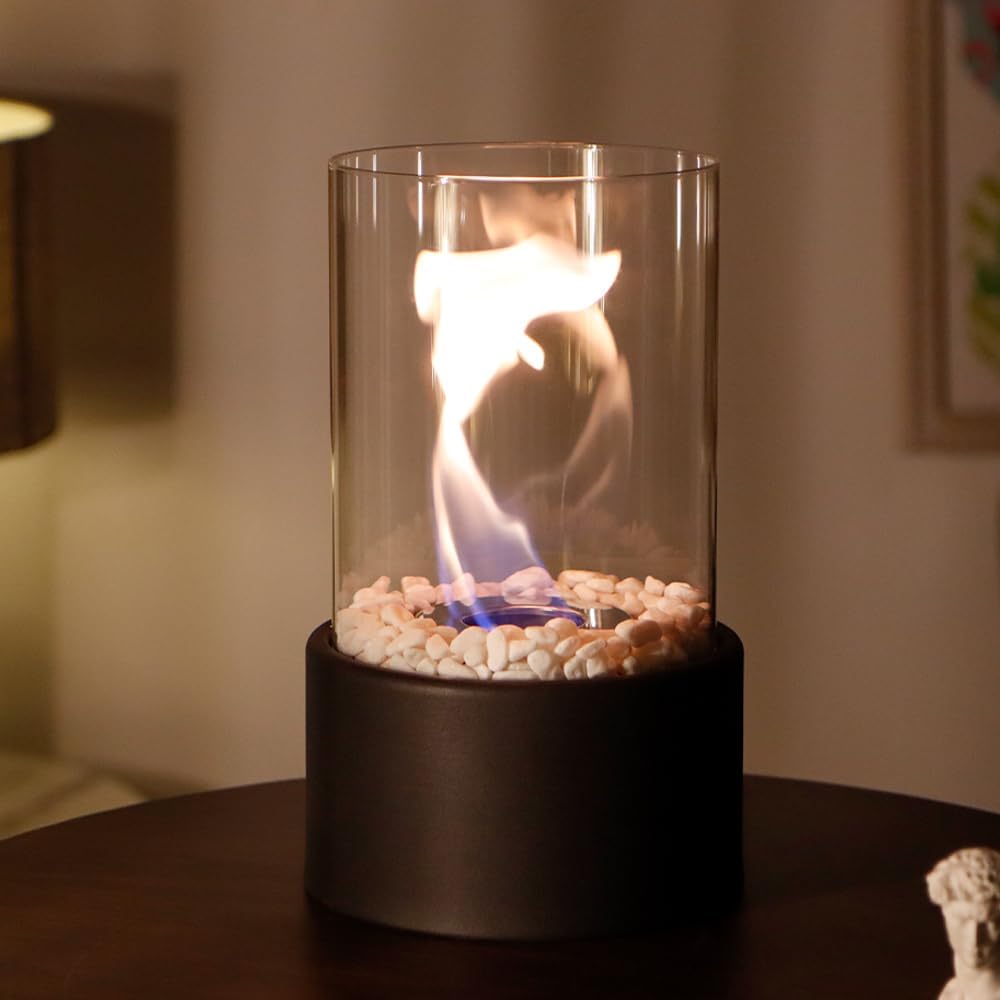 Portable Glass Bioethanol Fireplace for Smokeless Ambiance