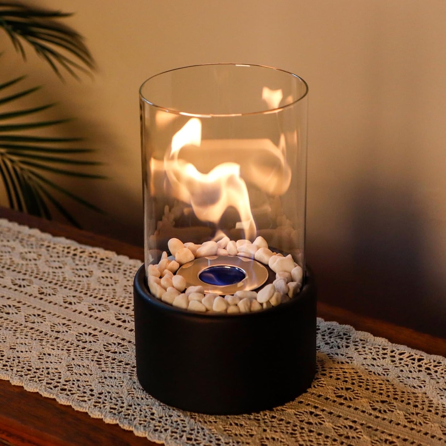 Portable Glass Bioethanol Fireplace for Smokeless Ambiance