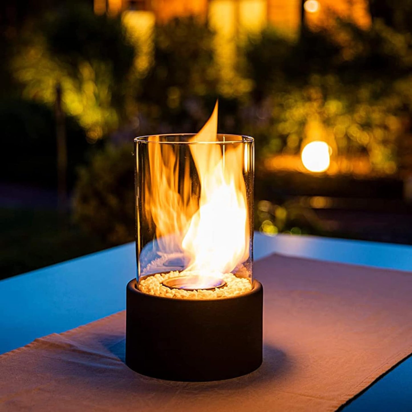 Portable Glass Bioethanol Fireplace for Smokeless Ambiance