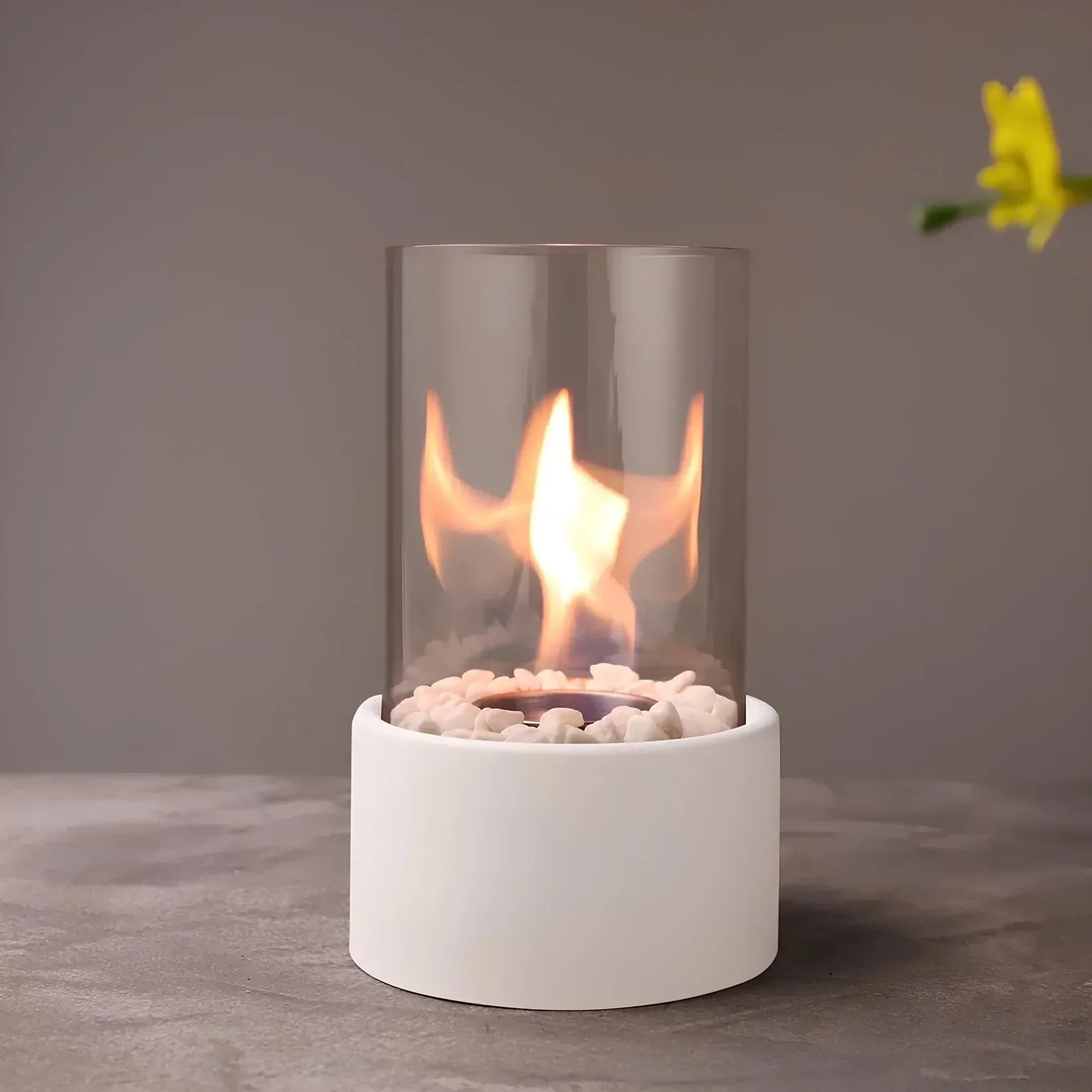 Portable Glass Bioethanol Fireplace for Smokeless Ambiance