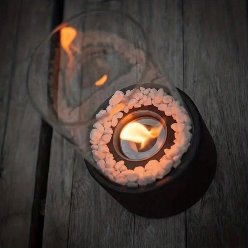 Portable Glass Bioethanol Fireplace for Smokeless Ambiance