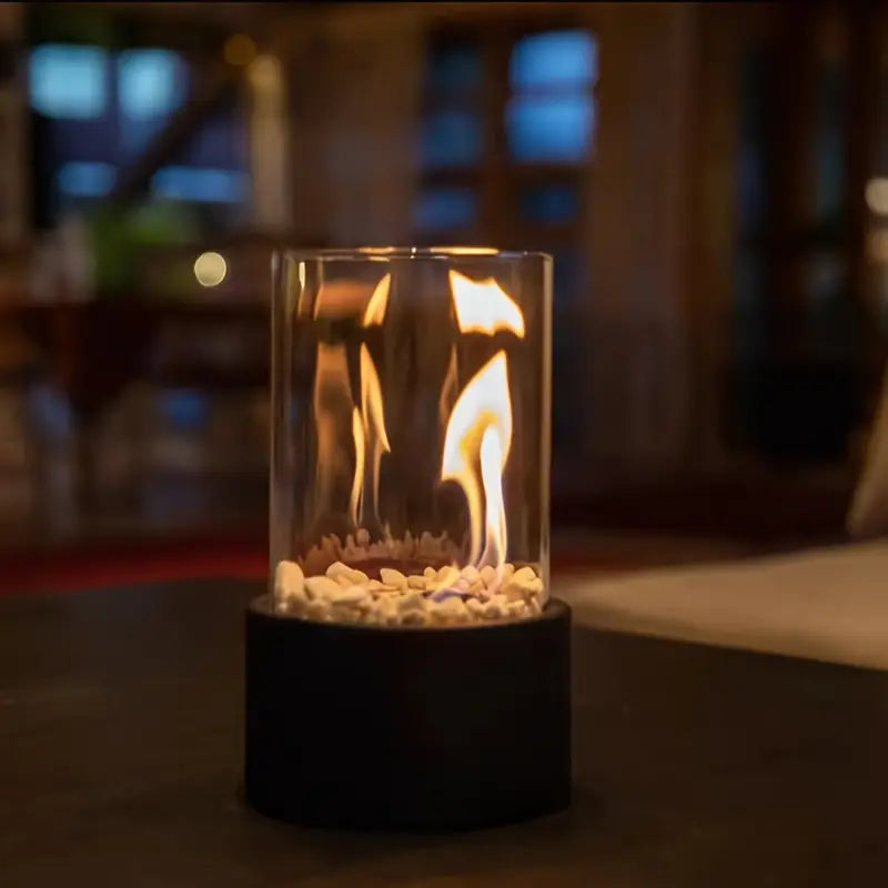 Portable Glass Bioethanol Fireplace for Smokeless Ambiance
