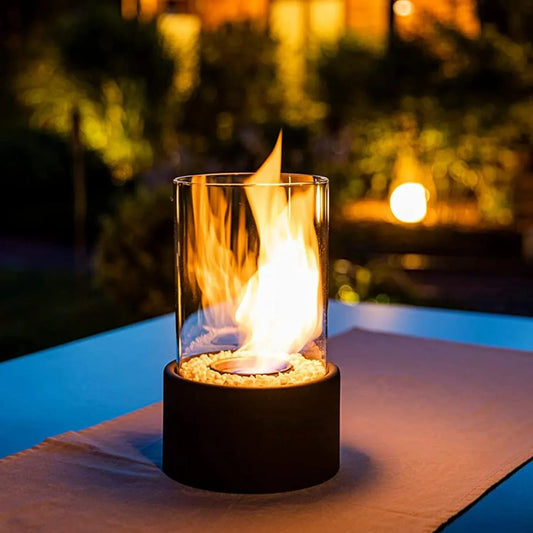 Portable Glass Bioethanol Fireplace for Smokeless Ambiance