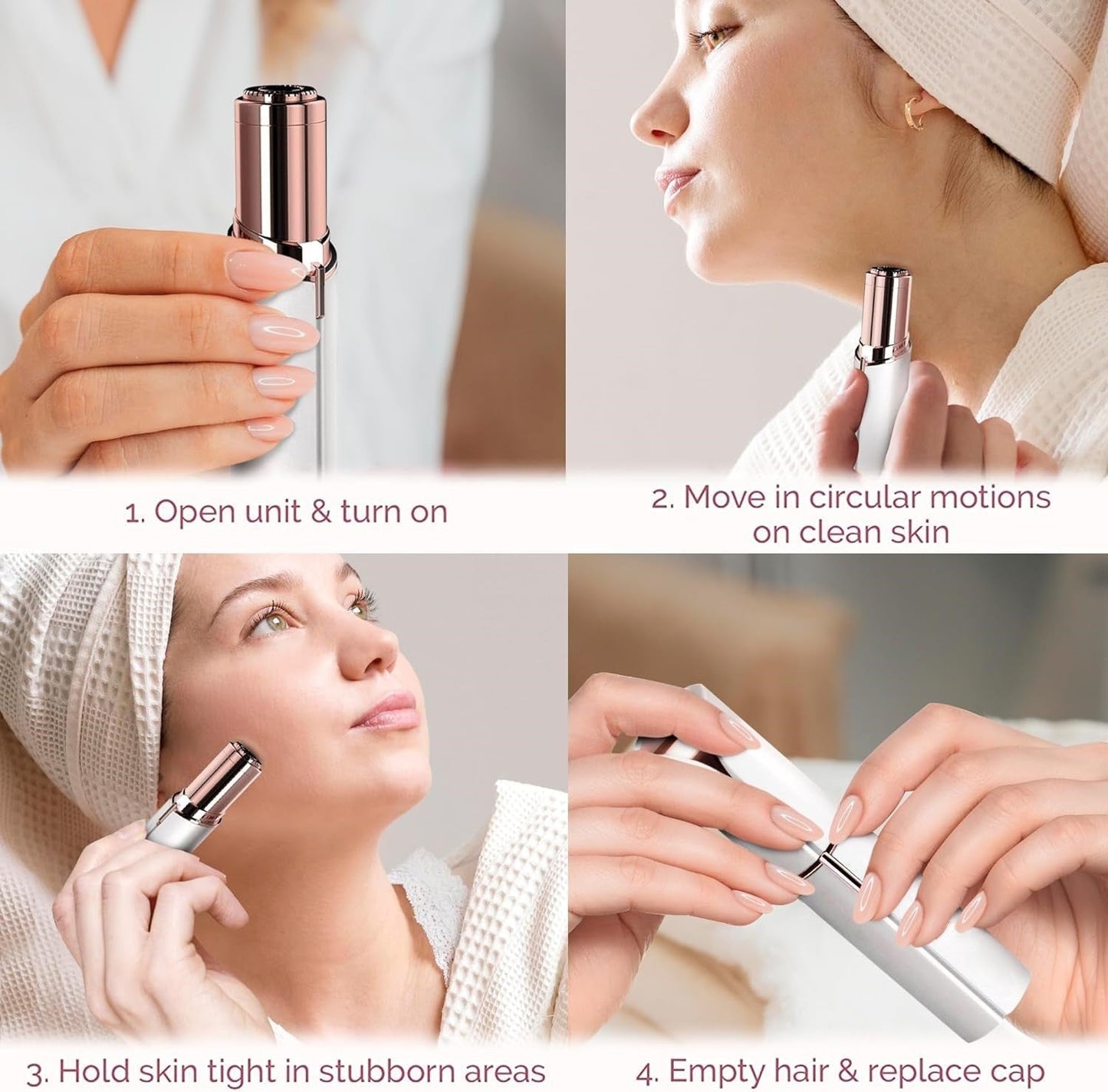 Electric Facial Hair Remover for Women - Painless Dermaplaning Tool