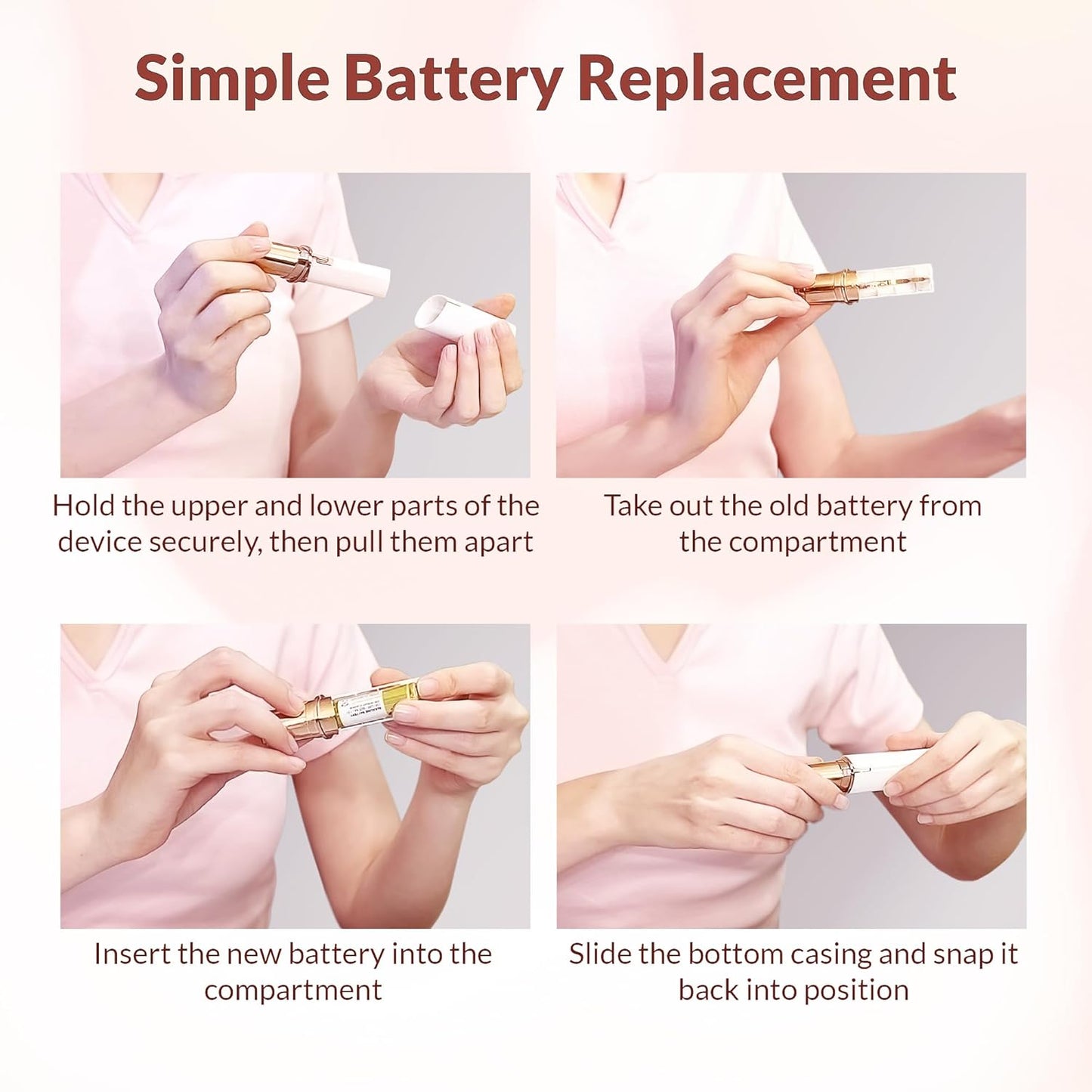 Electric Facial Hair Remover for Women - Painless Dermaplaning Tool