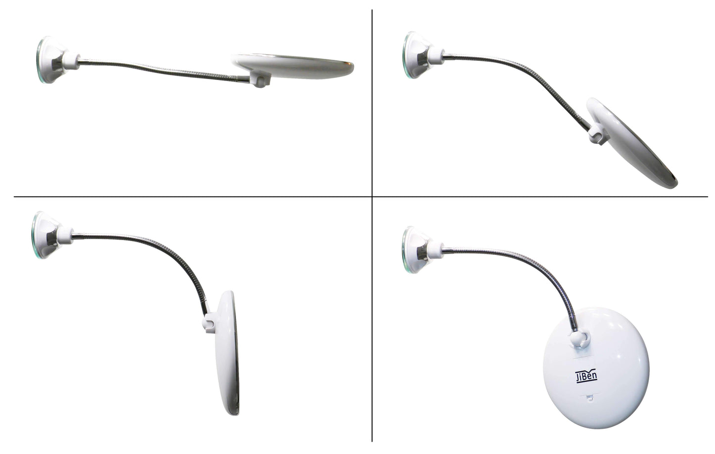 LED Magnifying Makeup Mirror with Gooseneck and 10x Magnification