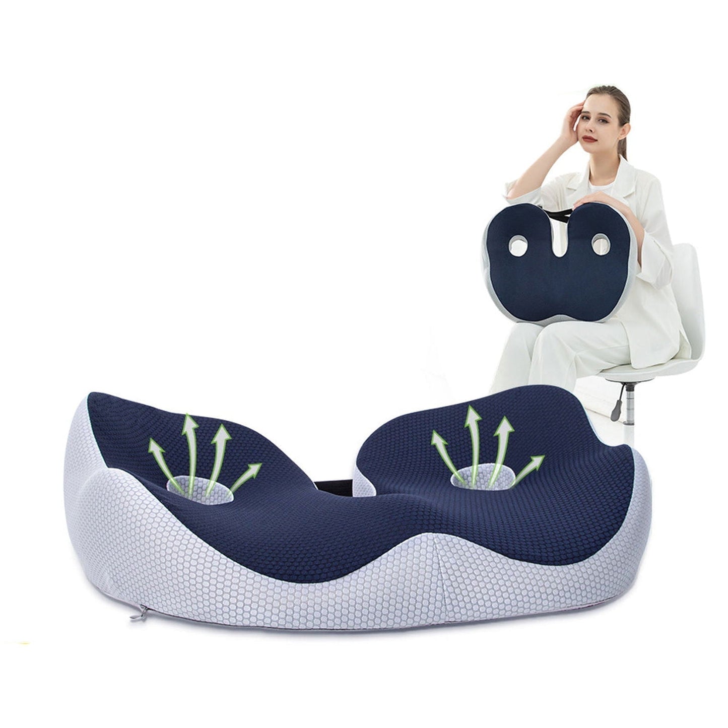 Adjustable Ergonomic Seat Cushion for Tailbone Pain Relief