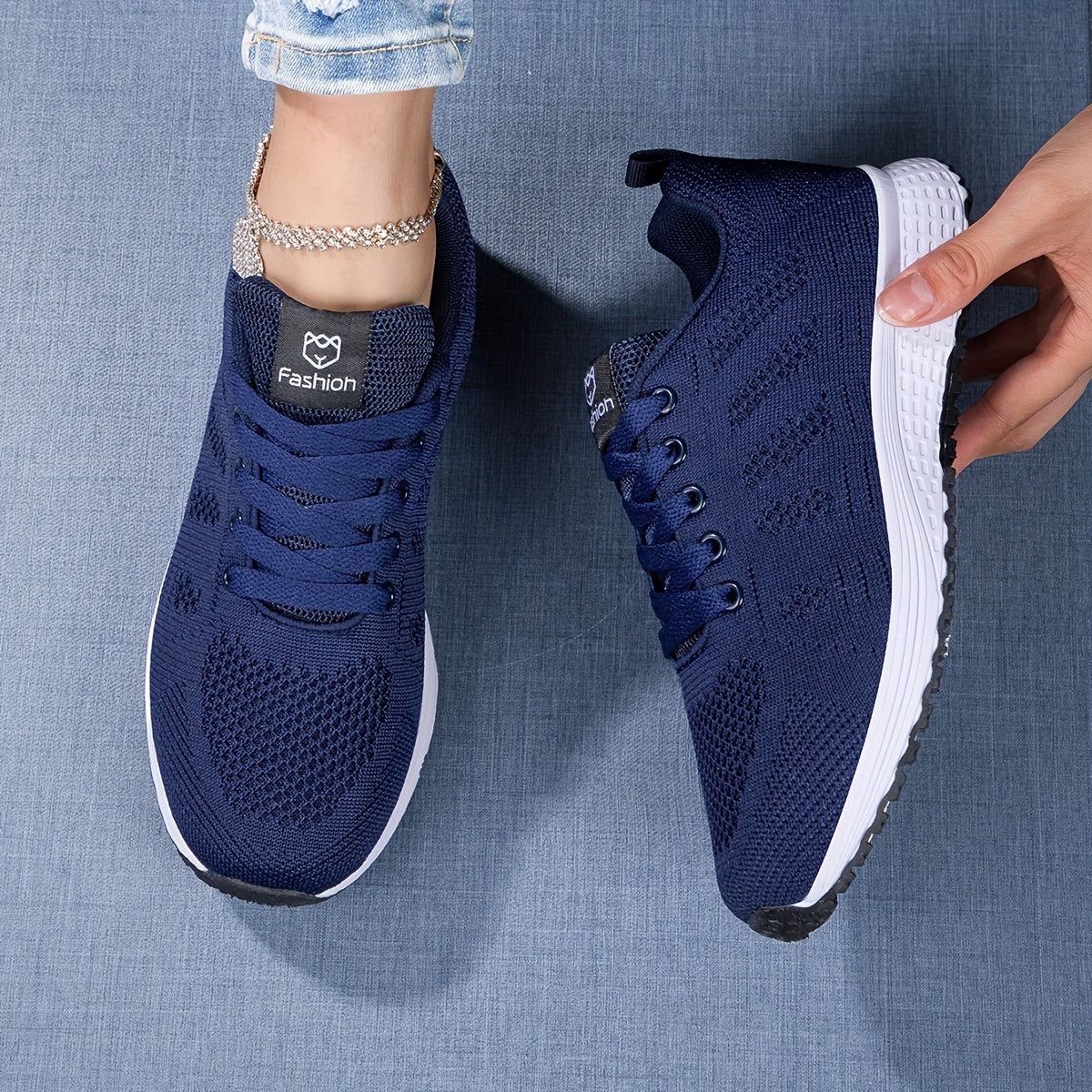 Breathable Women's Sneakers with Shock-Absorbing Sole