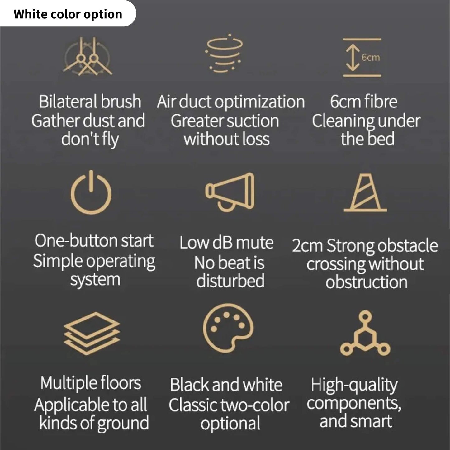 Robot Vacuum Cleaner with Sweeping, Mopping, and Smart Navigation
