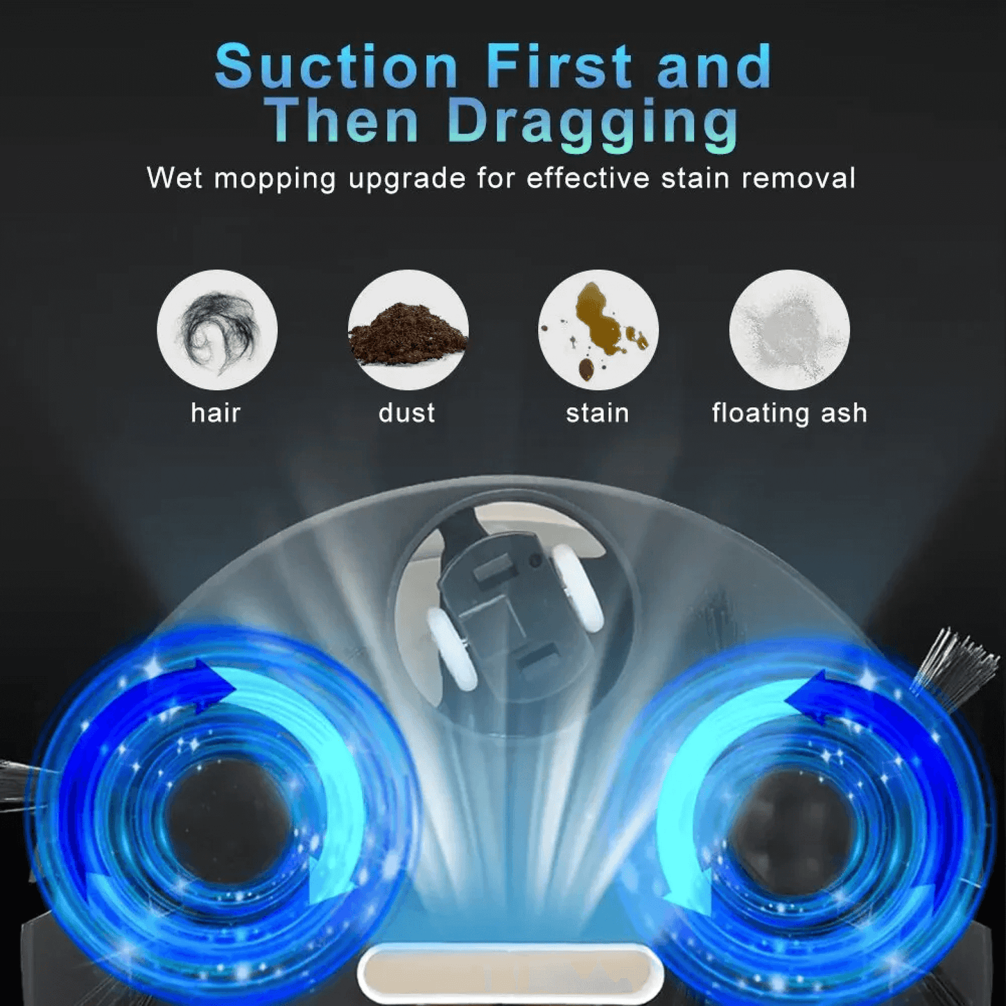 Robot Vacuum Cleaner with Sweeping, Mopping, and Smart Navigation