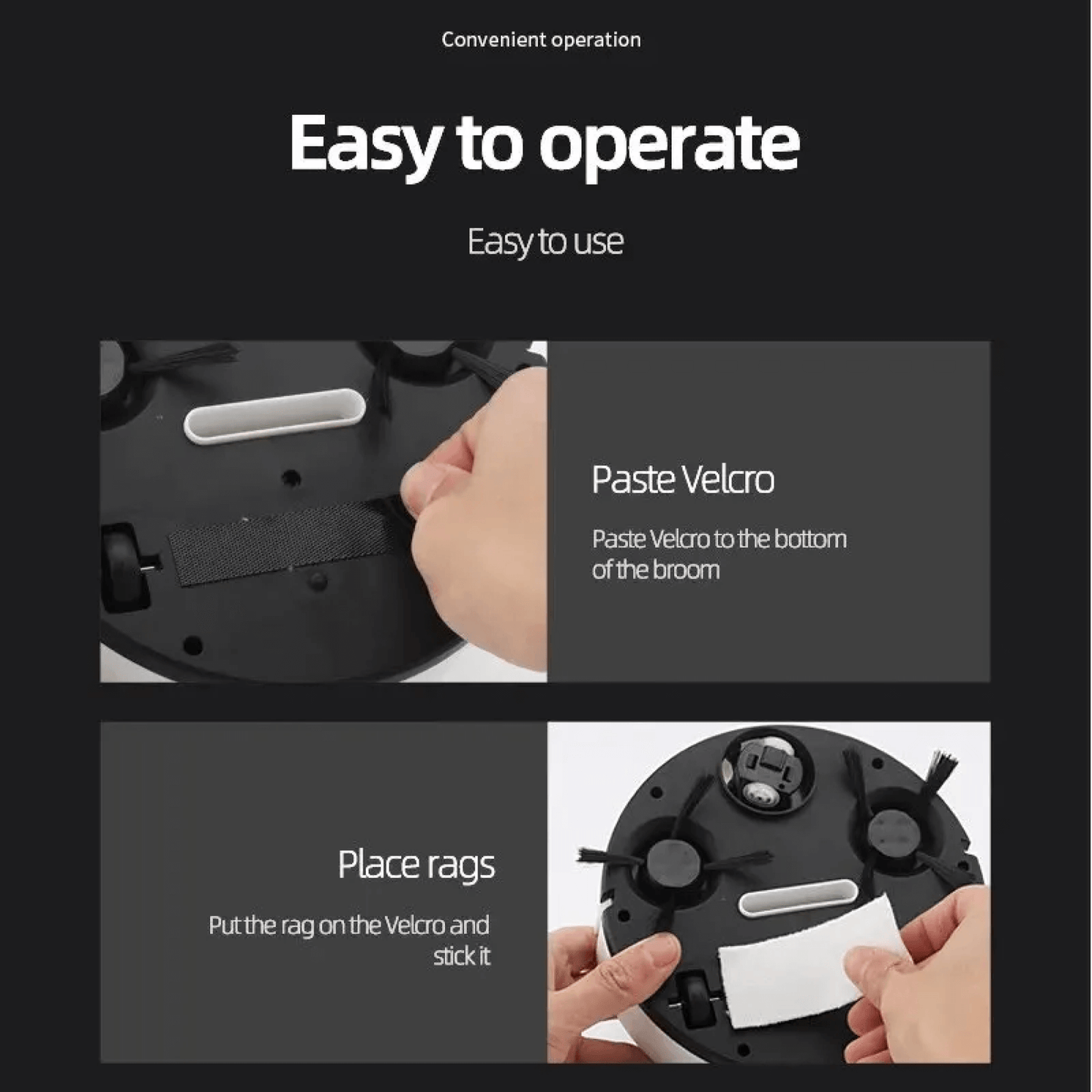 Robot Vacuum Cleaner with Sweeping, Mopping, and Smart Navigation