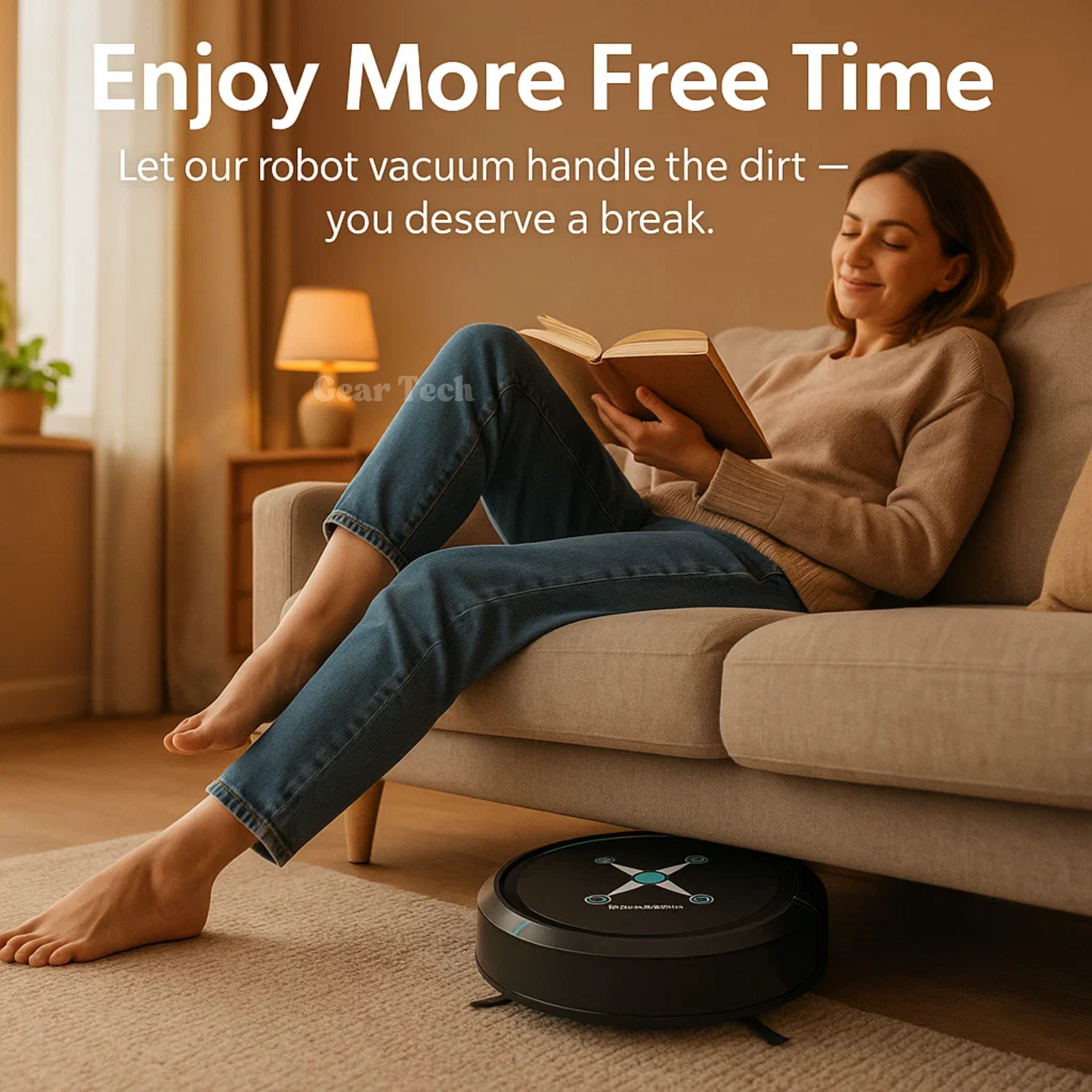 Robot Vacuum Cleaner with Sweeping, Mopping, and Smart Navigation