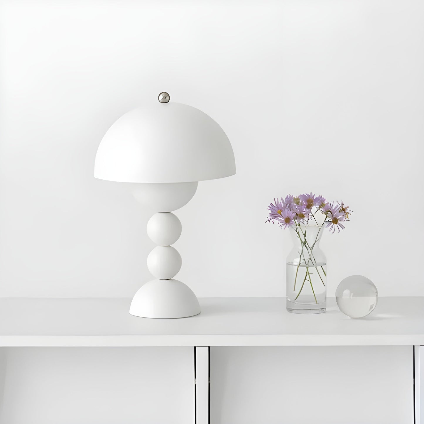 Dimmable Scandinavian Floral Table Lamp with LED