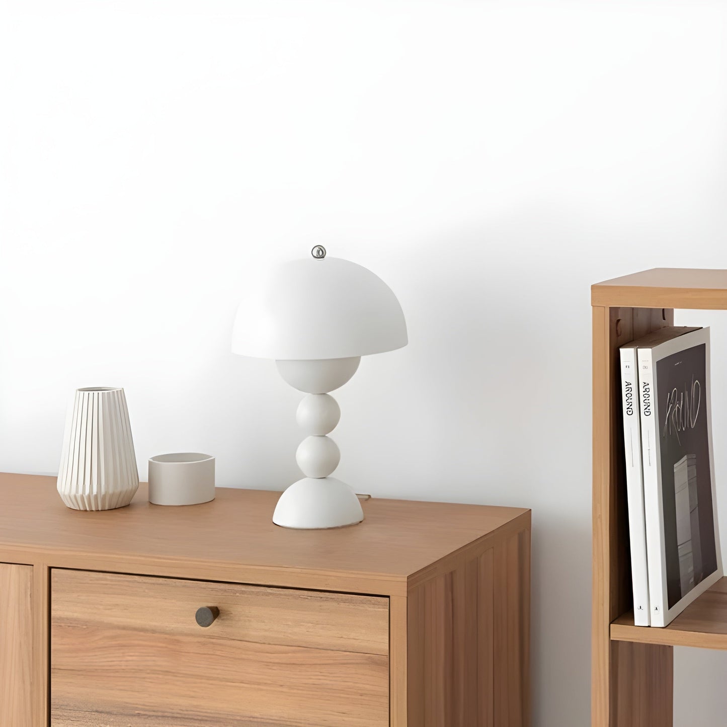 Dimmable Scandinavian Floral Table Lamp with LED