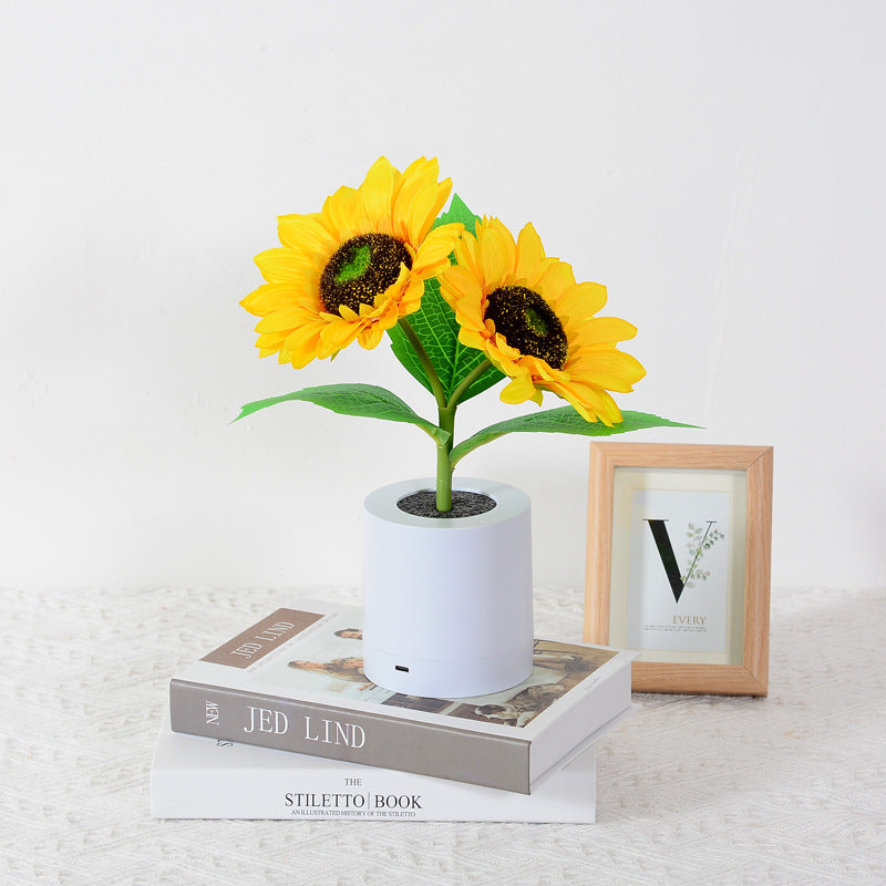 Sunflower LED Table Lamp with USB Rechargeable Battery