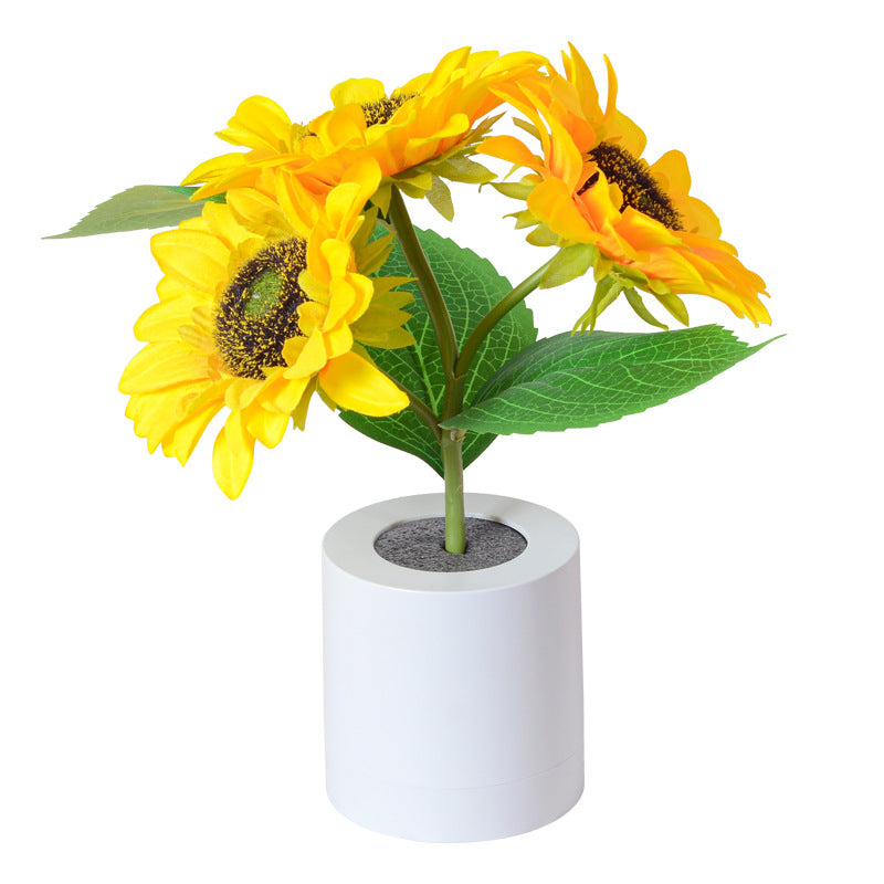 Sunflower LED Table Lamp with USB Rechargeable Battery