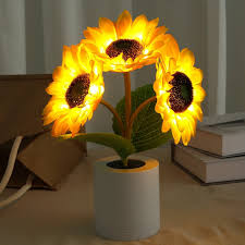 Sunflower LED Table Lamp with USB Rechargeable Battery