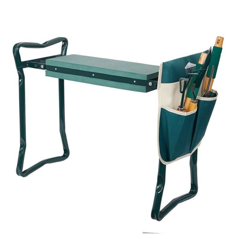 Comfortable Garden Chair with Soft Kneeling Pad and Tool Pockets