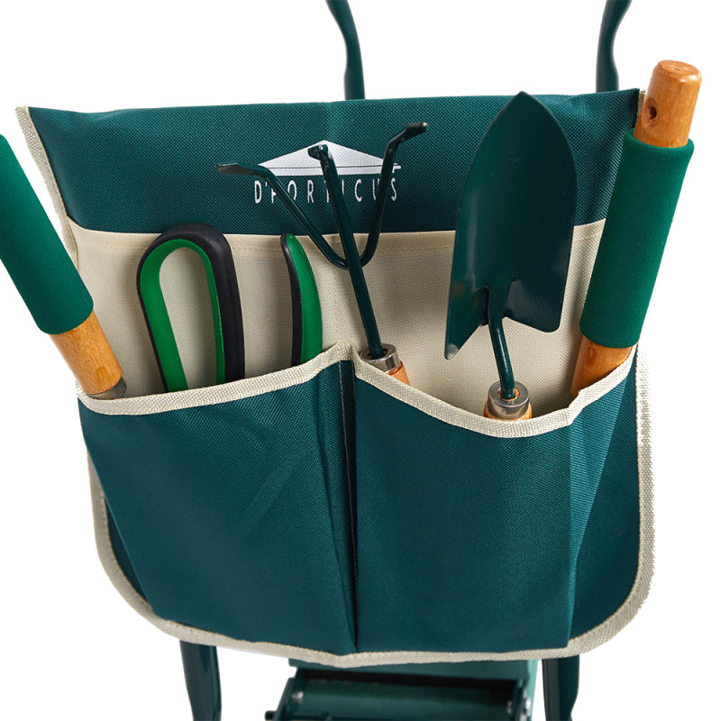 Comfortable Garden Chair with Soft Kneeling Pad and Tool Pockets