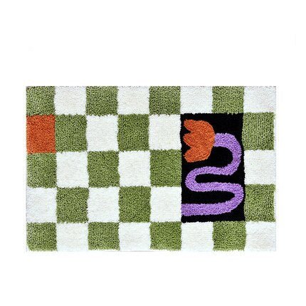 Fluffy Diamond Design Non-Slip Bath Mat