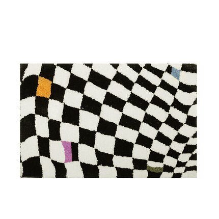 Fluffy Diamond Design Non-Slip Bath Mat