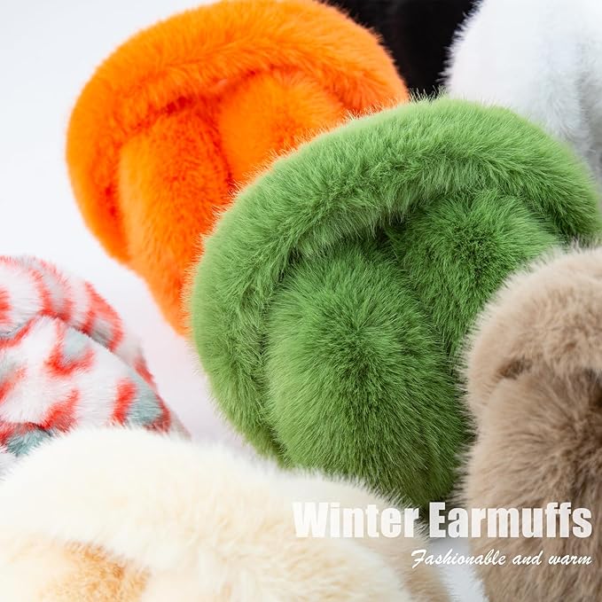 Foldable Faux Fur Winter Ear Warmers for Women