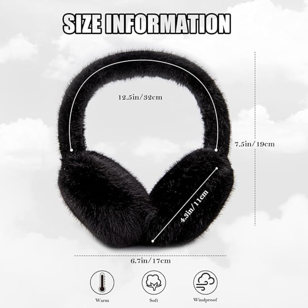 Foldable Faux Fur Winter Ear Warmers for Women