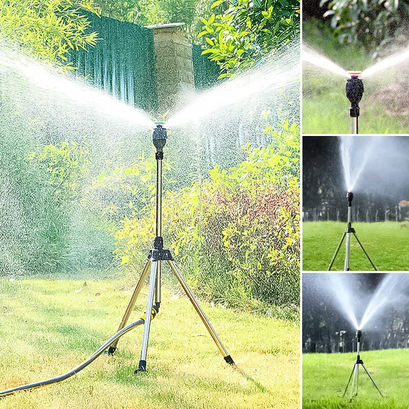 Adjustable Rotating Tripod Sprinkler with Misting Function