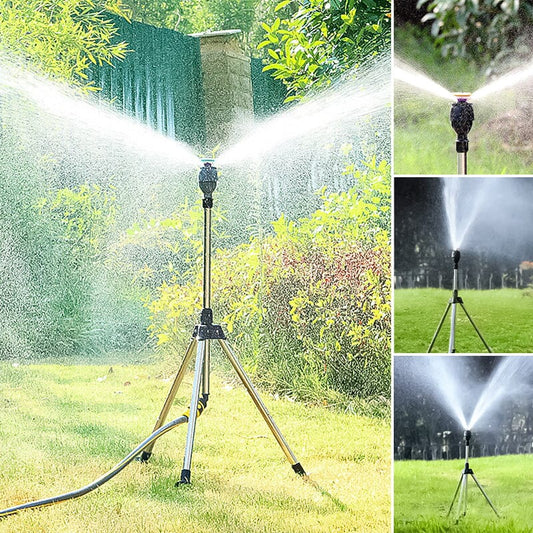 Adjustable Rotating Tripod Sprinkler with Misting Function