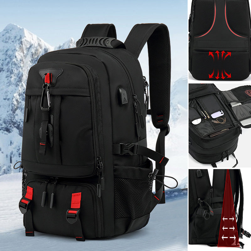 Large Capacity Waterproof Laptop Backpack with USB Charging Port