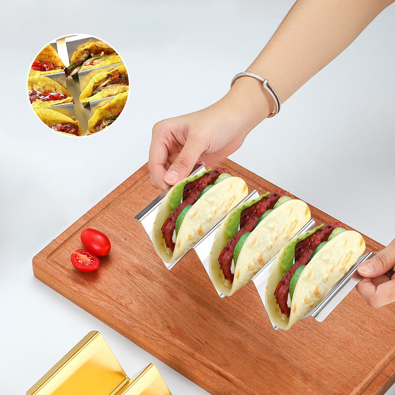 Stainless Steel Taco Holder Stand with Handle