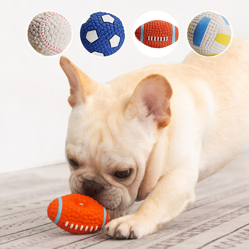 Indestructible Chew Toy for Aggressive Dogs - Durable Latex Soccer Ball